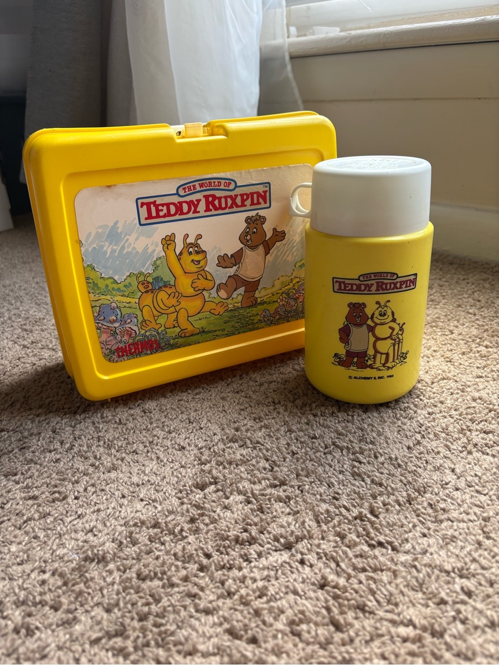 Vintage 1985 The World of Teddy Ruxpin Lunch Box & thermos set by Thermos
